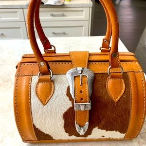 Beautiful tooled handbag with silver plated hardware